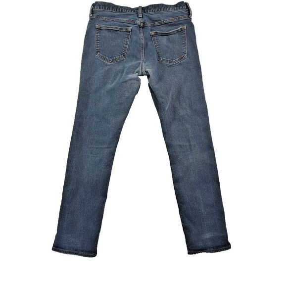 Old Navy Basic Slim Jeans Men's Size 34x32 Blue Built In Flex Medium Wash - Picture 3 of 9